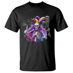 Mardi Gras T Shirt Jester Skeleton Skull Lovers TS10 Black Print Your Wear