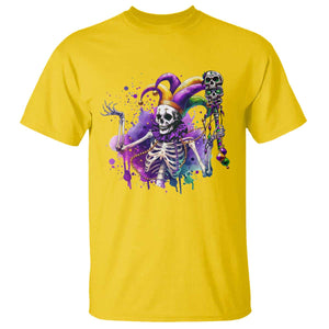 Mardi Gras T Shirt Jester Skeleton Skull Lovers TS10 Daisy Print Your Wear