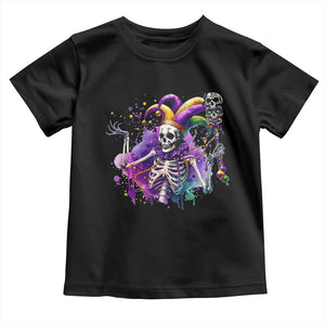 Mardi Gras Toddler T Shirt Jester Skeleton Skull Lovers TS10 Black Print Your Wear