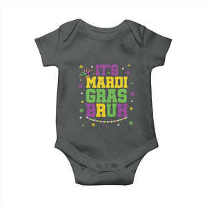 Bruh Mardi Gras Baby Onesie Funny Fat Tuesday Teens Boys Kids TS10 Dark Heather Print Your Wear
