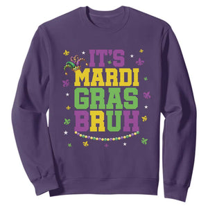 Bruh Mardi Gras Sweatshirt Funny Fat Tuesday Teens Boys Kids TS10 Purple Print Your Wear