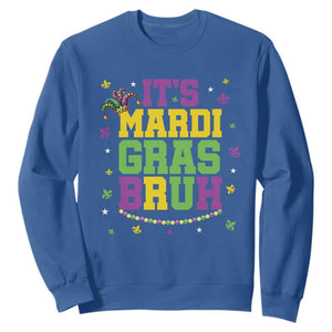 Bruh Mardi Gras Sweatshirt Funny Fat Tuesday Teens Boys Kids TS10 Royal Blue Print Your Wear