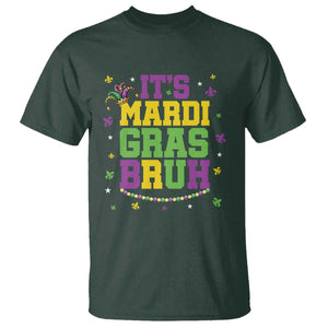 Bruh Mardi Gras T Shirt Funny Fat Tuesday Teens Boys Kids TS10 Dark Forest Green Print Your Wear