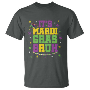 Bruh Mardi Gras T Shirt Funny Fat Tuesday Teens Boys Kids TS10 Dark Heather Print Your Wear