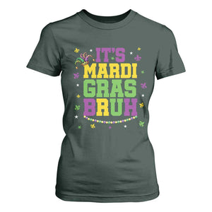 Bruh Mardi Gras T Shirt For Women Funny Fat Tuesday Teens Boys Kids TS10 Dark Forest Green Print Your Wear