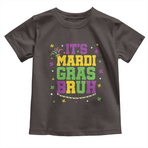Bruh Mardi Gras Toddler T Shirt Funny Fat Tuesday Teens Boys Kids TS10 Dark Chocolate Print Your Wear