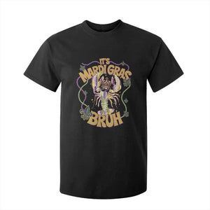 It's Mardi Gras Bruh T Shirt For Kid Glitter Print Crawfish Beads TS10 Black Print Your Wear