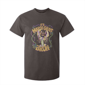 It's Mardi Gras Bruh T Shirt For Kid Glitter Print Crawfish Beads TS10 Dark Chocolate Print Your Wear