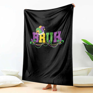 Bruh Mardi Gras Throw Blanket Carnival New Orleans Trip Parade Outfit Teens Boys Kids TS10 Print Your Wear