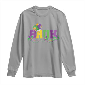 Bruh Mardi Gras Long Sleeve Shirt Carnival New Orleans Trip Parade Outfit Teens Boys Kids TS10 Sport Gray Print Your Wear
