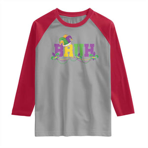 Bruh Mardi Gras Raglan Shirt Carnival New Orleans Trip Parade Outfit Teens Boys Kids TS10 Sport Gray Red Print Your Wear