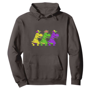 Mardi Gras Hoodie Kids Trex Dinos Toddler Boys TS10 Dark Chocolate Print Your Wear