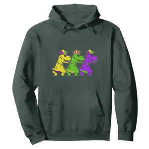 Mardi Gras Hoodie Kids Trex Dinos Toddler Boys TS10 Dark Forest Green Print Your Wear