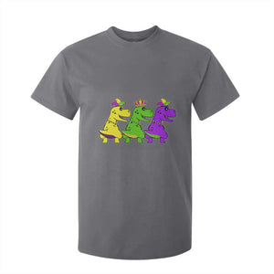 Mardi Gras T Shirt For Kid Kids Trex Dinos Toddler Boys TS10 Charcoal Print Your Wear