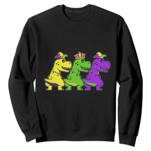 Mardi Gras Sweatshirt Kids Trex Dinos Toddler Boys TS10 Black Print Your Wear