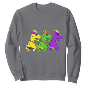 Mardi Gras Sweatshirt Kids Trex Dinos Toddler Boys TS10 Charcoal Print Your Wear