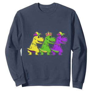 Mardi Gras Sweatshirt Kids Trex Dinos Toddler Boys TS10 Navy Print Your Wear