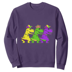 Mardi Gras Sweatshirt Kids Trex Dinos Toddler Boys TS10 Purple Print Your Wear