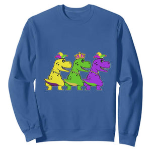 Mardi Gras Sweatshirt Kids Trex Dinos Toddler Boys TS10 Royal Blue Print Your Wear