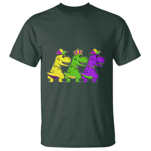 Mardi Gras T Shirt Kids Trex Dinos Toddler Boys TS10 Dark Forest Green Print Your Wear