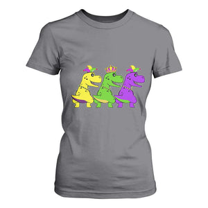 Mardi Gras T Shirt For Women Kids Trex Dinos Toddler Boys TS10 Charcoal Print Your Wear
