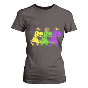 Mardi Gras T Shirt For Women Kids Trex Dinos Toddler Boys TS10 Dark Chocolate Print Your Wear