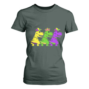 Mardi Gras T Shirt For Women Kids Trex Dinos Toddler Boys TS10 Dark Forest Green Print Your Wear