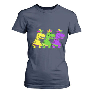 Mardi Gras T Shirt For Women Kids Trex Dinos Toddler Boys TS10 Navy Print Your Wear
