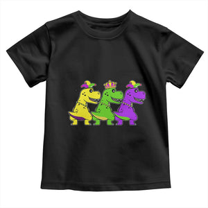 Mardi Gras Toddler T Shirt Kids Trex Dinos Toddler Boys TS10 Black Print Your Wear