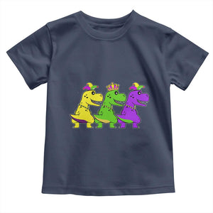 Mardi Gras Toddler T Shirt Kids Trex Dinos Toddler Boys TS10 Navy Print Your Wear