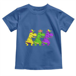 Mardi Gras Toddler T Shirt Kids Trex Dinos Toddler Boys TS10 Royal Blue Print Your Wear