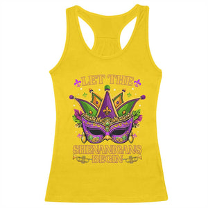 Let The Shenanigans Begin Mardi Gras Racerback Tank Top Masquerade Mask Beads TS10 Daisy Print Your Wear