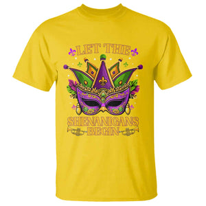 Let The Shenanigans Begin Mardi Gras T Shirt Masquerade Mask Beads TS10 Daisy Print Your Wear