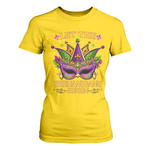 Let The Shenanigans Begin Mardi Gras T Shirt For Women Masquerade Mask Beads TS10 Daisy Print Your Wear