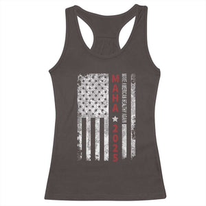 MAHA Make America Healthy Again 2025 Racerback Tank Top Trump RFK Jr Kennedy Medical Freedom USA Flag TS10 Dark Chocolate Print Your Wear