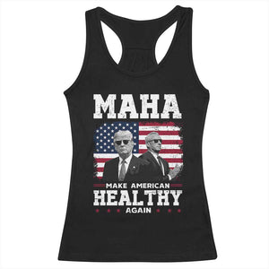 Trump Kennedy Racerback Tank Top RFK MAHA Make America Healthy Again 2025 USA Flag TS10 Black Print Your Wear