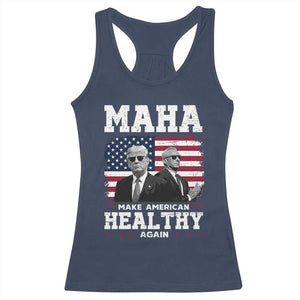 Trump Kennedy Racerback Tank Top RFK MAHA Make America Healthy Again 2025 USA Flag TS10 Navy Print Your Wear