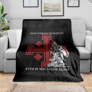 Catholic Knight Templar Crusader Cross Throw Blanket Kingdom Of Jerusalem TS10 Print Your Wear