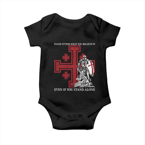Catholic Knight Templar Crusader Cross Baby Onesie Kingdom Of Jerusalem TS10 Black Print Your Wear