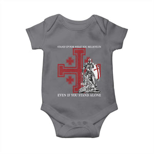 Catholic Knight Templar Crusader Cross Baby Onesie Kingdom Of Jerusalem TS10 Charcoal Print Your Wear