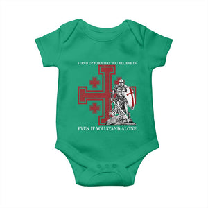 Catholic Knight Templar Crusader Cross Baby Onesie Kingdom Of Jerusalem TS10 Irish Green Print Your Wear