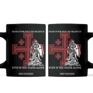 Catholic Knight Templar Crusader Cross Coffee Mug Kingdom Of Jerusalem TS10 Black Print Your Wear
