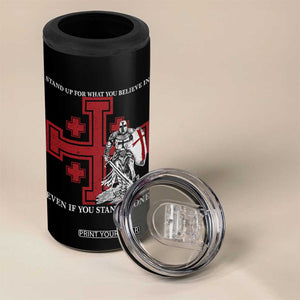 Catholic Knight Templar Crusader Cross 4 in 1 Can Cooler Tumbler Kingdom Of Jerusalem TS10 Print Your Wear