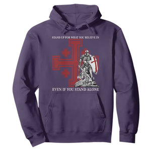 Catholic Knight Templar Crusader Cross Hoodie Kingdom Of Jerusalem TS10 Purple Print Your Wear