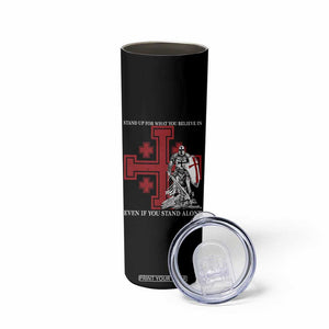 Catholic Knight Templar Crusader Cross Skinny Tumbler Kingdom Of Jerusalem TS10 Print Your Wear