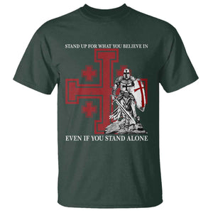 Catholic Knight Templar Crusader Cross T Shirt Kingdom Of Jerusalem TS10 Dark Forest Green Print Your Wear