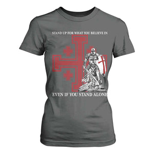 Catholic Knight Templar Crusader Cross T Shirt For Women Kingdom Of Jerusalem TS10 Dark Heather Print Your Wear