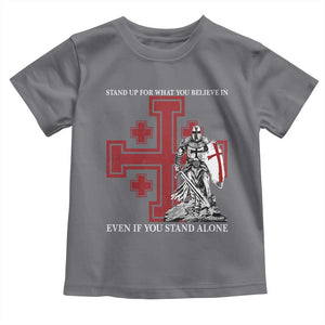 Catholic Knight Templar Crusader Cross Toddler T Shirt Kingdom Of Jerusalem TS10 Charcoal Print Your Wear