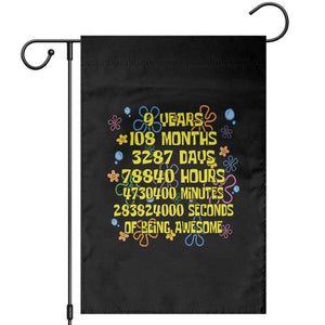 9th Birthday Gifts Garden Flag Flowers Girl Son Boy 9yr 9 Year Old Bday TS10 Black Print Your Wear