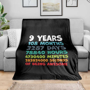 9 Year Old Bday Throw Blanket Son Boy 9yr 9th Birthday Gifts TS10 Print Your Wear